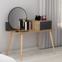 Hanah Home Angel Mesa de Maquillaje Antracita y Nogal
